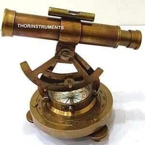 Antique Brass Alidade Compass 6" Nautical Decorative Rustic Vintage Home Decor